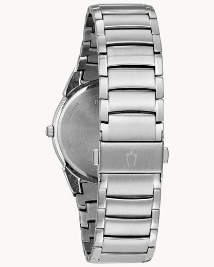 BULOVA SILVER DIAL QUARTZ CLASSIC 96B015 (M)