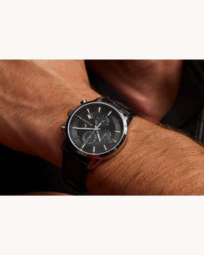 BULOVA BLACK DIAL CHRONOGRAPH SUTTON 96B403 (M)