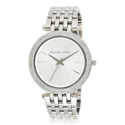 MICHAEL KORS STAINLESS STEEL MK3190 CRYSTAL BEZEL DRESS (W)