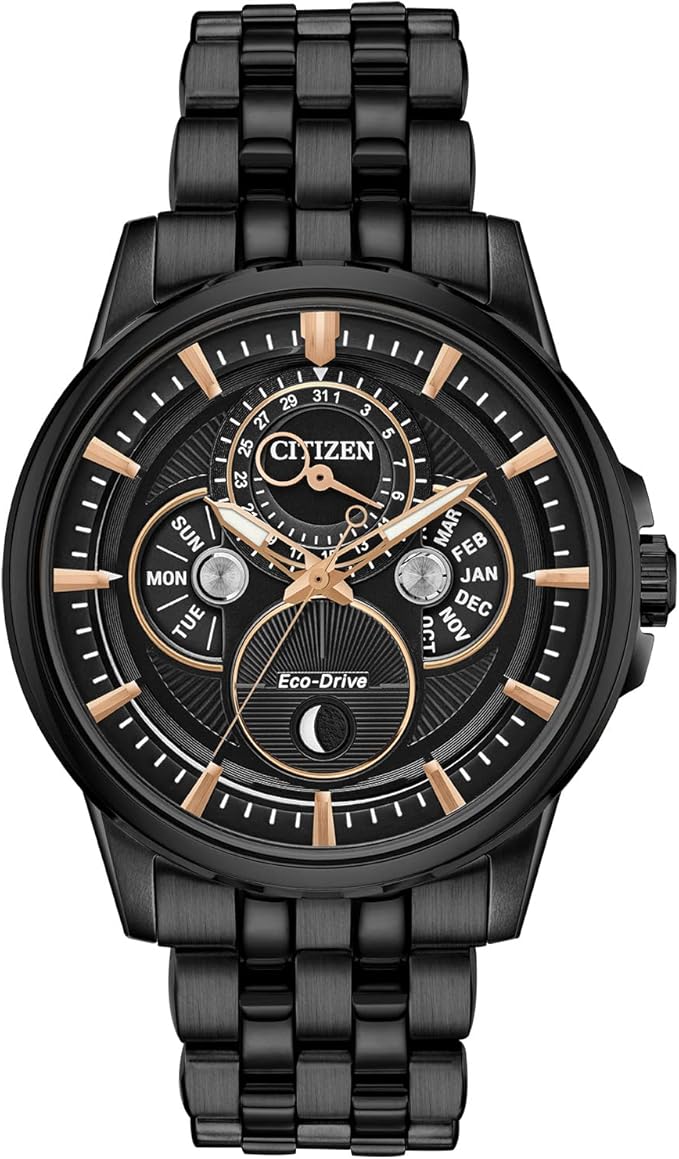 CITIZEN CALENDRIER ECO-DRIVE BLACK IP BU0057-54E (M)