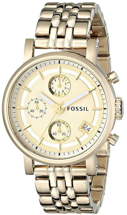FOSSIL BOYFRIEND CHRONOGRAPH CHAMPAGNE DIAL WOMEN’S WATCH ES2197 (W)