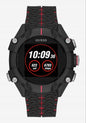 GUESS BLACK SILICONE WITH RED STRIPE
