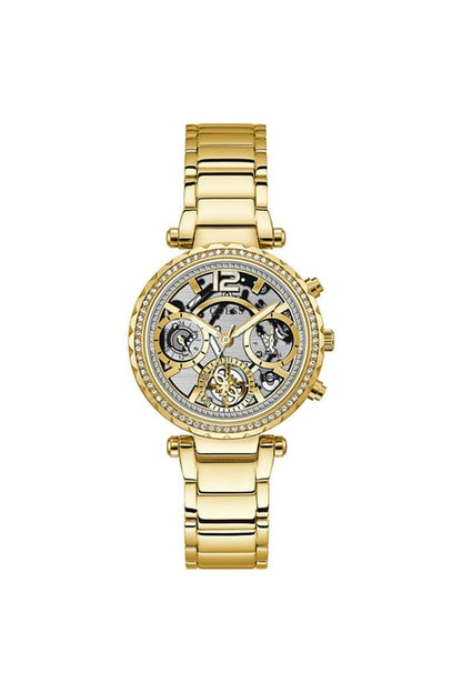 GUESS SOLSTICE LADIES GOLD-TONE SKELETON