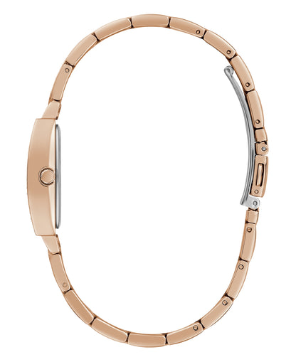 GUESS WOMEN'S ANALOG ROSE GOLD-TONE STAINLESS STEEL WATCH 25MM