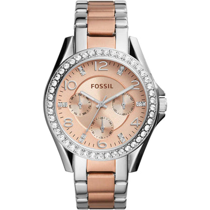 FOSSIL RILEY ROSE GOLD DIAL LADIES MULTIFUNCTION WATCH ES4145 (W)