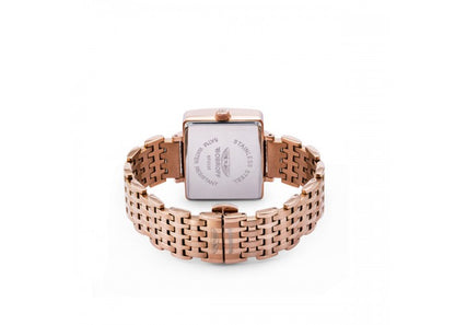 BOBROFF GOLD STAINLESS STEEL SQUARE SHAPED DAIL WATCH
