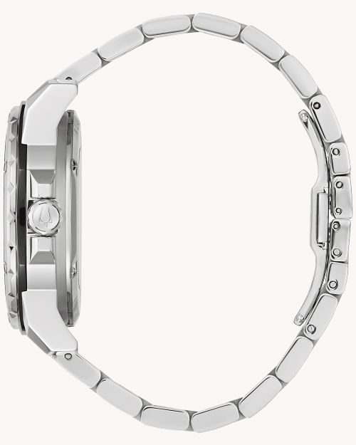 BULOVA MARC MARINE STAR AUTOMATIC BLUE DIAL DIAMOND WATCH 98D184 (M)