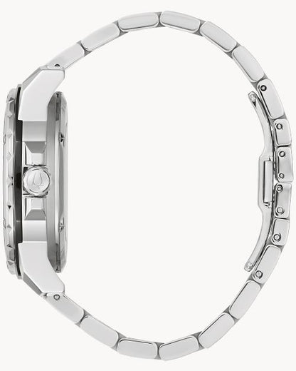 BULOVA MARC MARINE STAR AUTOMATIC BLUE DIAL DIAMOND WATCH 98D184 (M)