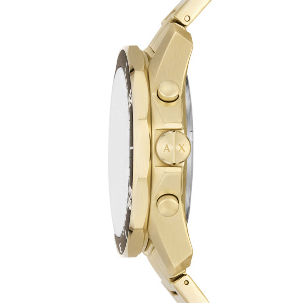 ARMANI EXCHANGE SPENCER GREEN DIAL GOLD TONE CHRONOGRAPH WATCH AX1970 (M)