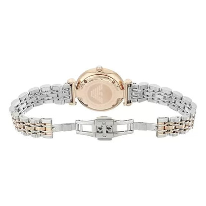 EMPORIO ARMANI GIANNI T-BAR TWO-HAND TWO-TONE LADIES WATCH