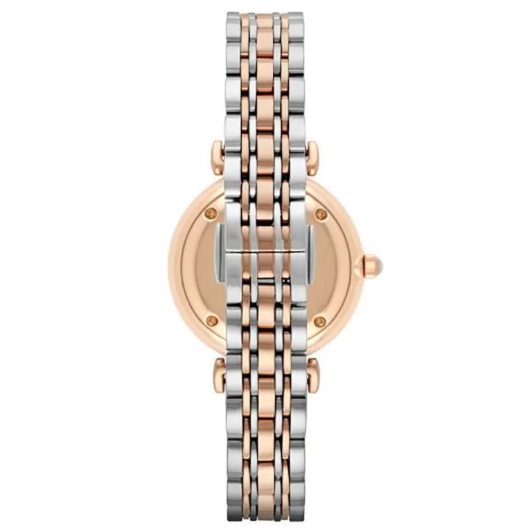 EMPORIO ARMANI GIANNI T-BAR TWO-HAND TWO-TONE LADIES WATCH