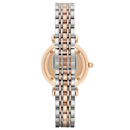 EMPORIO ARMANI GIANNI T-BAR TWO-HAND TWO-TONE LADIES WATCH