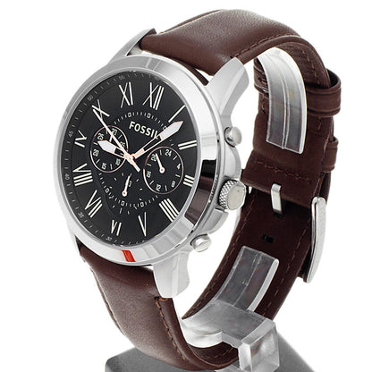 FOSSIL GRANT CHRONOGRAPH BROWN LEATHER WATCH - FS4813