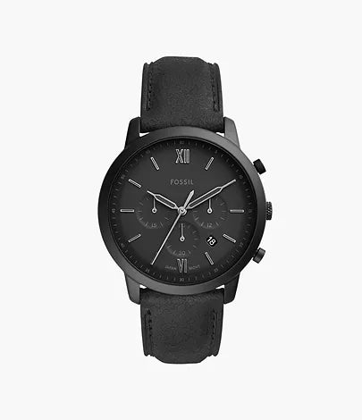 FOSSIL NEUTRA CHRONOGRAPH BLACK LEATHER WATCH - FS5503