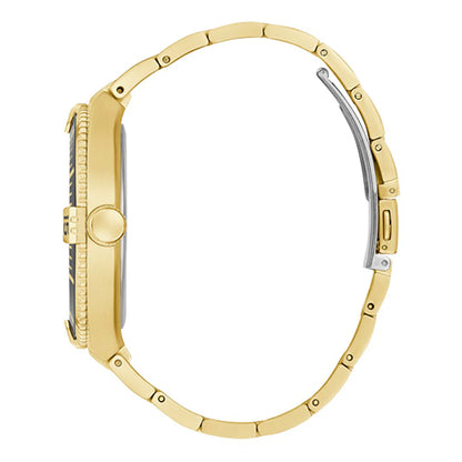 GUESS GOLD-TONE AND BLACK ANALOG WATCH GW0330G2