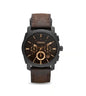 FOSSIL MACHINE QUARTZ BROWN DIAL MEN'S WATCH - FS4656