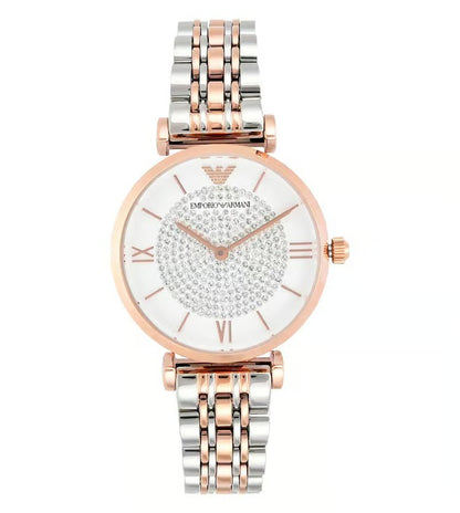 EMPORIO ARMANI AR1683 GIANNI T-BAR TWO TONE LADIES WATCH