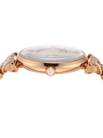 EMPORIO ARMANI GIANNI T-BAR WOMEN WATCH MOTHER OF PEARL DIAL ROSE GOLD BAND
