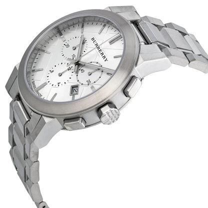 BURBERRY - THE CLASSIC CITY SILVER CHRONOGRAPH WACTH - BU9350 (M)