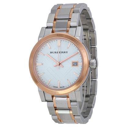 Burberry The City BU9105 Ladies Silver Rose Gold Watch