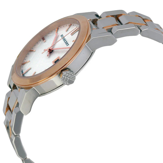 Burberry The City BU9105 Ladies Silver Rose Gold Watch