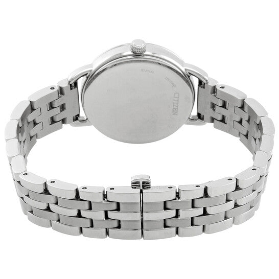 CITIZEN CLASSIC COIN EDGE - SILVER TONE STAINLESS STEEL BRACELET WATCH