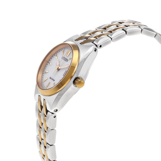 CITIZEN CORSO - WOMEN'S WHITE DIAL STAINLESS STEEL BRACELET WATCH