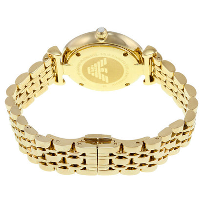 EMPORIO ARMANI GIANNI T-BAR TWO-HAND ROSE GOLD-TONE LADIES WATCH
