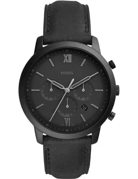 FOSSIL NEUTRA CHRONOGRAPH BLACK LEATHER WATCH - FS5503