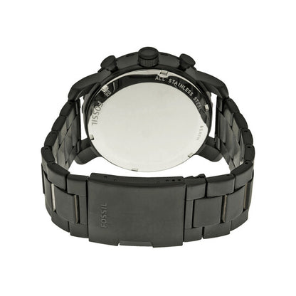 FOSSIL NATE CHRONOGRAPH BLACK STAINLESS STEEL WATCH - JR1401