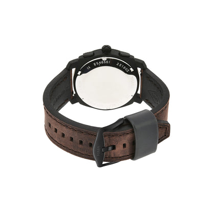 FOSSIL MACHINE QUARTZ BROWN DIAL MEN'S WATCH - FS4656