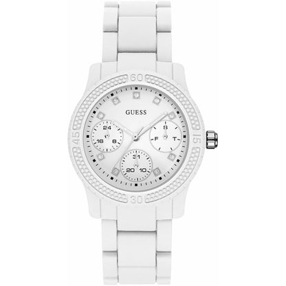 GUESS ONE SIZE WHITE RUBBER ANALOG QUARTZ WATCH