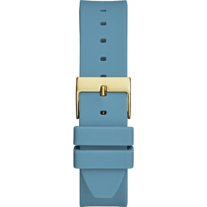 GUESS BOLD FUSION UNISEX GOLD & BLUE SILICONE WATCH | GW0555L3