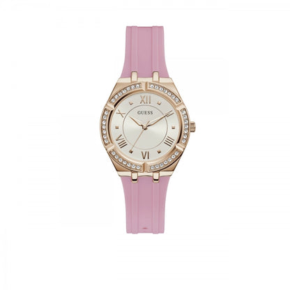 GUESS COSMO WOMEN'S PINK SILICONE WATCH
