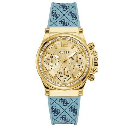GUESS BLUE SILICONE QUARTZ ANALOG WATCH