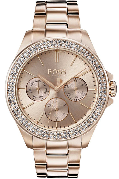 Hugo Boss Premiere Ladies Gold Quartz Watch – 1502443