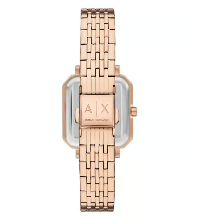 ARMANI EXCHANGE LEILA SILVER DIAL ROSE GOLD TONE WATCH GIFT SET AX7164SET (W)