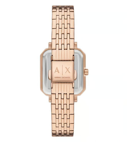 ARMANI EXCHANGE LEILA SILVER DIAL ROSE GOLD TONE WATCH GIFT SET AX7164SET (W)