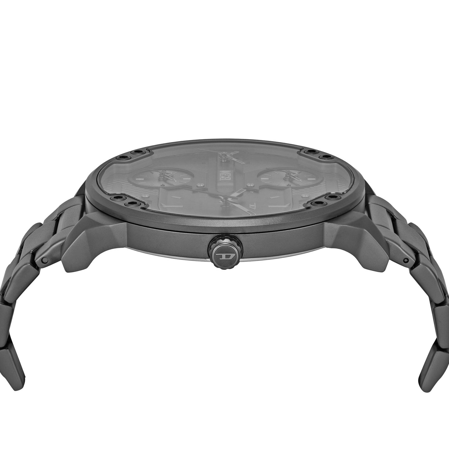 DIESEL MR. DADDY SLIM GUNMETAL MULTI-DIAL WATCH DZ7487 (M)