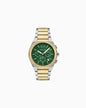 ARMANI EXCHANGE SYNC GREEN DIAL TWO-TONE CHRONOGRAPH WATCH AX4184 (M)