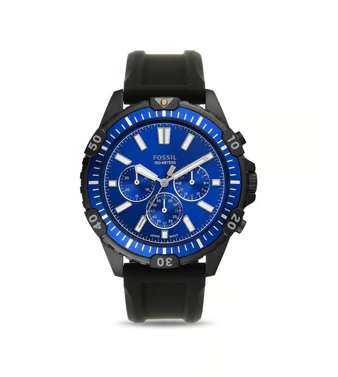 FOSSIL GARRETT QUARTZ BLUE STAINLESS STEEL FS5695 (M)