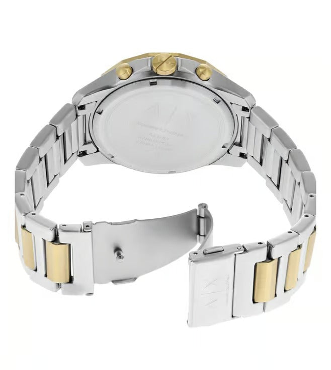 ARMANI EXCHANGE BLACK CHRONOGRAPH TWO-TONE WATCH GIFT SET AX7148SET (M)