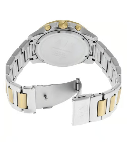 ARMANI EXCHANGE BLACK CHRONOGRAPH TWO-TONE WATCH GIFT SET AX7148SET (M)