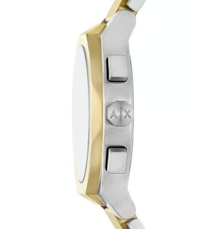 ARMANI EXCHANGE SYNC GREEN DIAL TWO-TONE CHRONOGRAPH WATCH AX4184 (M)