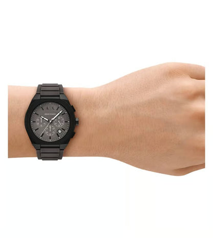 ARMANI EXCHANGE SYNC GRAY CHRONOGRAPH LEATHER STRAP WATCH AX4191 (M)