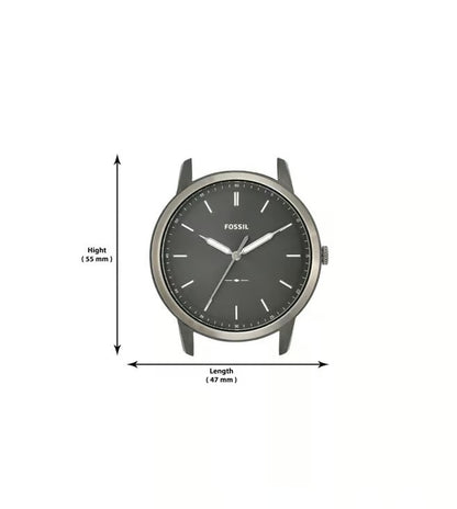 Fossil The Minimalist Three-Hand Grey Dial Smoke  FS5459(M)
