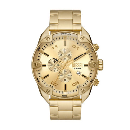 DIESEL SPIKED GOLD-TONE CHRONOGRAPH WATCH DZ4608 (M)