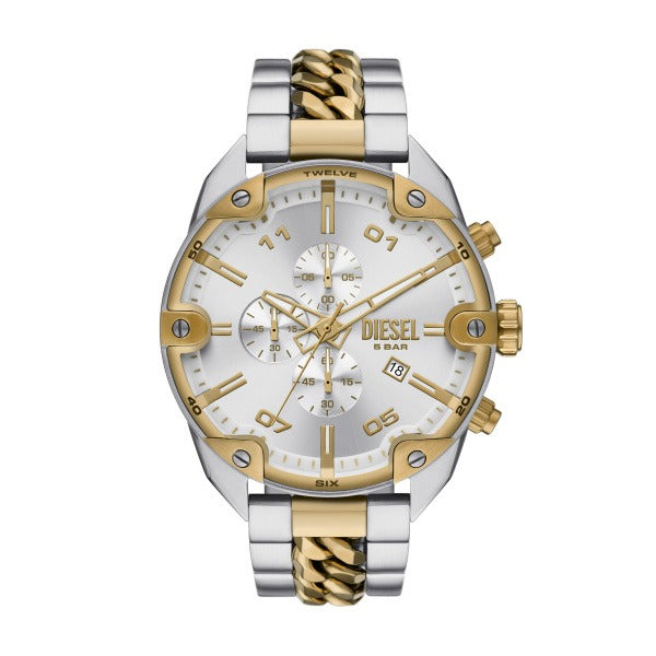 DIESEL SPIKED GOLD AND WHITE WATCH DZ4629 (M)