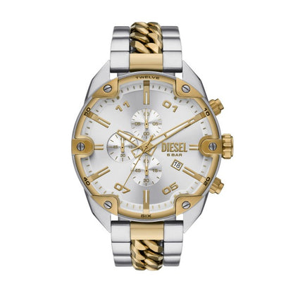 DIESEL SPIKED GOLD AND WHITE WATCH DZ4629 (M)
