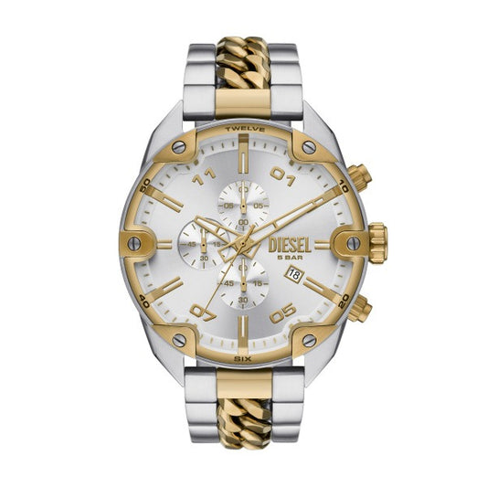 DIESEL SPIKED GOLD AND WHITE WATCH DZ4629 (M)
